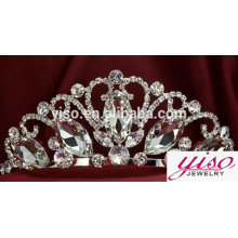 Front élégant diamant fleur diamant tiara